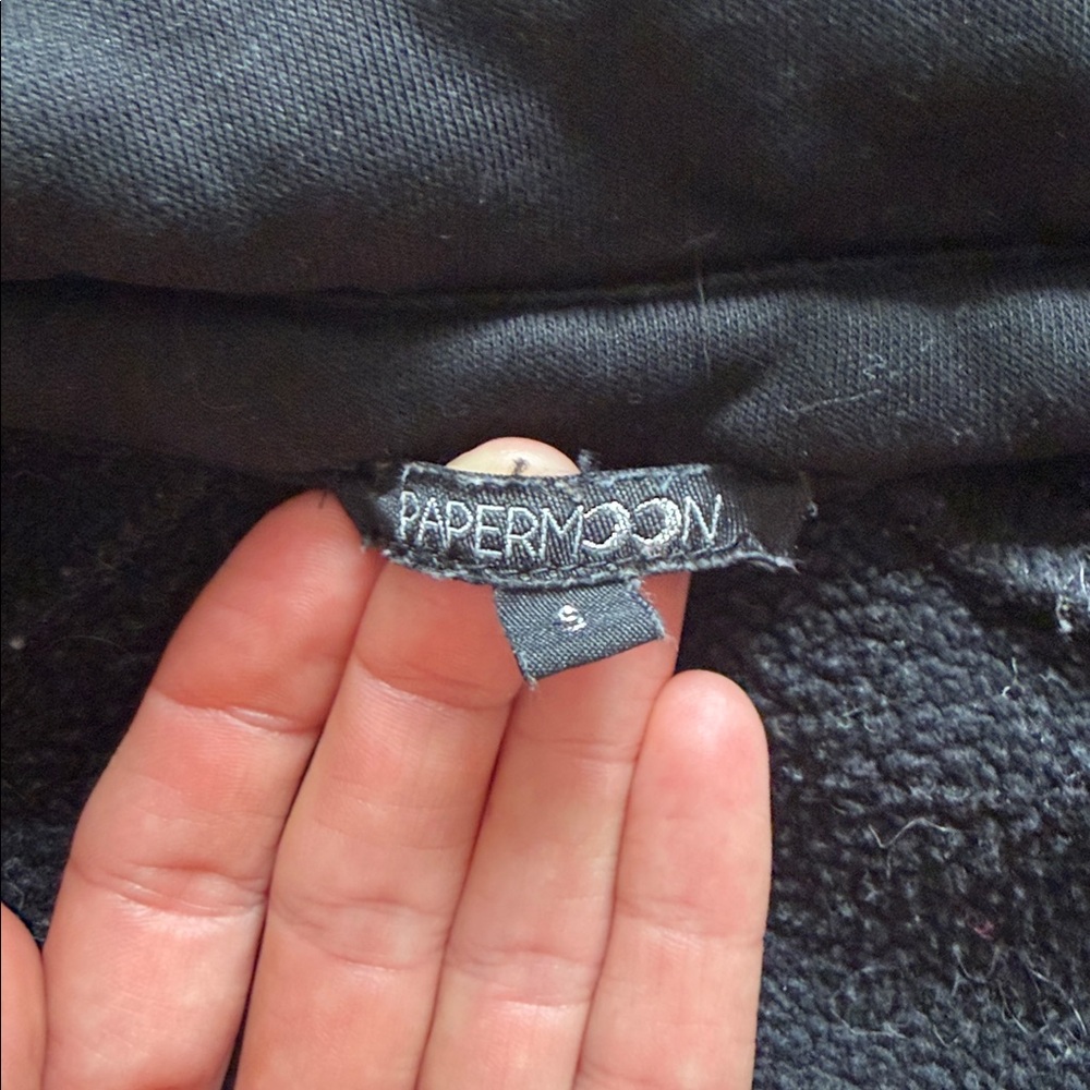 Paper moon balloon sleeve oversized black sweatshirt - Picture 2 of 3